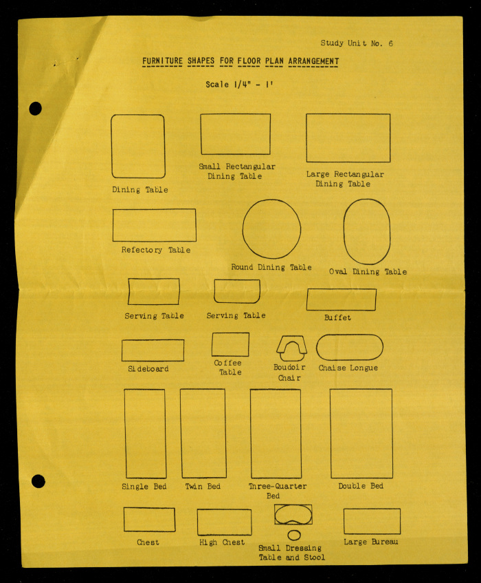 A Photograph of Furniture Shapes for Floor Plan Arrangement