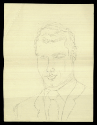 رسمة بقلم الرصاص لرجل