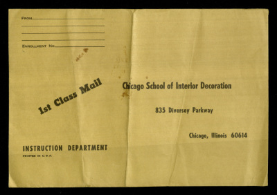 An Envelope from Chicago School of Interior Decoration to Nahil Bishara 