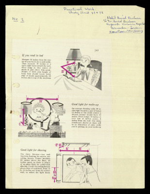 House Lighting Arrangements,  a Praxis Project by Nahil Bishara, Chicago School of Interior Desing, 1960-1964