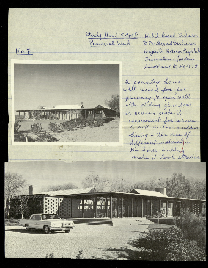 A Country House, a Praxis Project by Nahil Bishara, Chicago School of Interior Design, 1960-1964