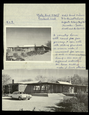 A Country House, a Praxis Project by Nahil Bishara, Chicago School of Interior Design, 1960-1964