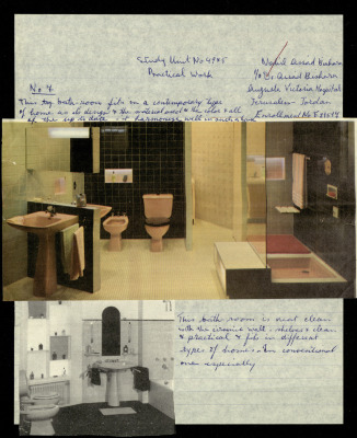 A Bathroom Design,  a Praxis Project by Nahil Bishara, Chicago School of Interior Desing, 1960-1964