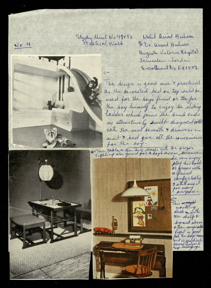Children's Room Furniture, a Praxis Project by Nahil Bishara, Chicago School of Interior Design, 1960-1964