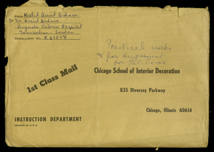 A Mail from Chicago School of Interior Decoration, 1960-1964