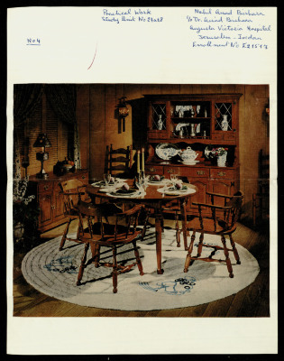 A Dining Room, a Praxis Project by Nahil Bishara, Chicago School of Interior Design, 1960-1964