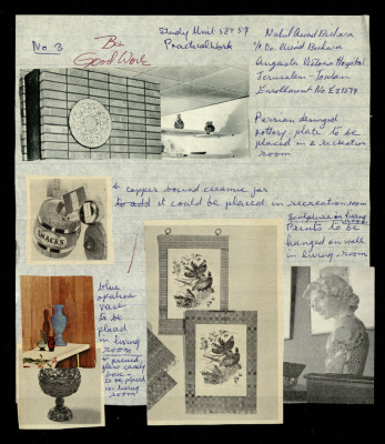 Interior Pieces Designs,  a Praxis Project by Nahil Bishara, Chicago School of Interior Design, 1960-1964