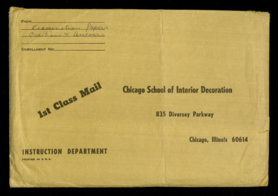 An Envelope from Chicago School of Interior Decoration 