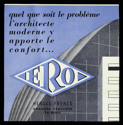 An Advertisement by "ERO" a French Home Compliances Company   