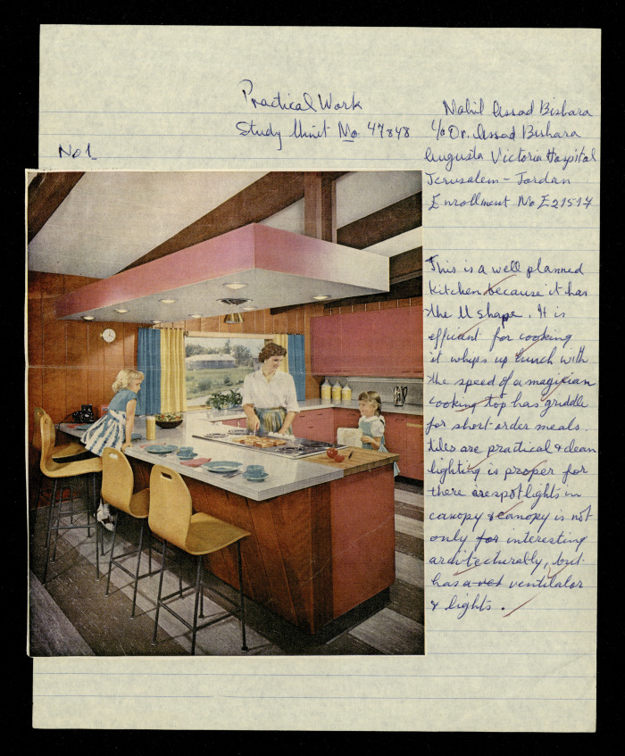 The Kitchen, a Praxis Project by Nahil Bishara, Chicago School of Interior Decoration, 1960-1964