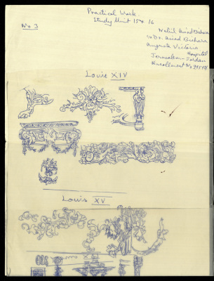 Ornaments Design, a Praxis Project by Nahil Bishara, Chicago School of Interior Decoration, 1960-1964
