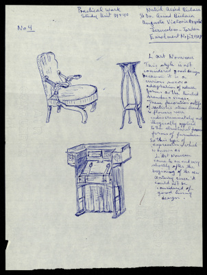 House Furniture, a Praxis Project by Nahil Bishara, Chicago School of Interior Decoration, 1960-1964