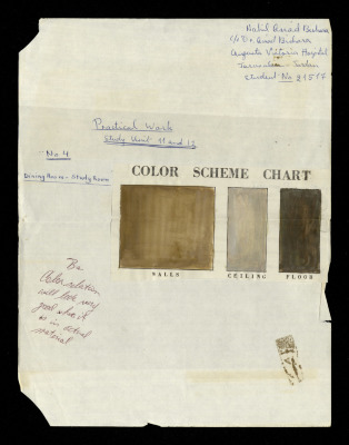 Room Colours Design, a Praxis Project by Nahil Bishara, Chicago School of Interior Decoration, 1960-1964
