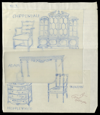 Furniture, a Praxis Project by Nahil Bishara, Chicago School of Interior Decoration, 1960-1964