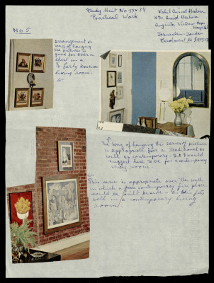 Picture Frames, a Praxis Project by Nahil Bishara, Chicago School of Interior Decoration, 1960-1964