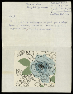 Wallpaper Design, a Praxis Project by Nahil Bishara, Chicago School of Interior Decoration, 1960-1964