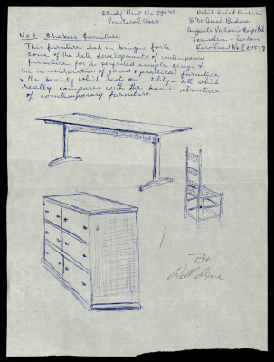 Modern House Furniture, a Praxis Project by Nahil Bishara, Chicago School of Interior Decoration, 1960-1964