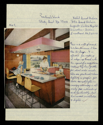 The Kitchen, a Praxis Project by Nahil Bishara, Chicago School of Interior Decoration, 1960-1964