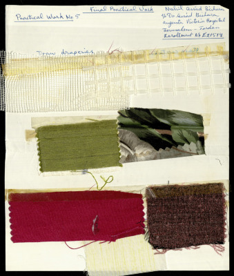 Colourful Textile Samples, a Praxis Project by Nahil Bishara, Chicago School of Interior Decoration, 1960-1964