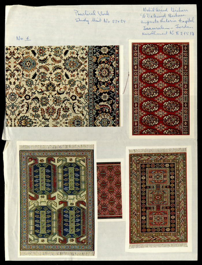 Coloured Rugs, a Praxis Project by Nahil Bishara, Chicago School of Interior Decoration, 1960- 64