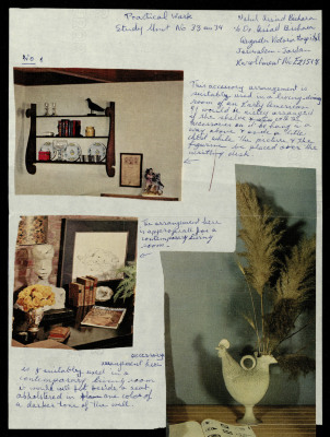 Home Accessories, a Praxis Project by Nahil Bishara, Chicago School of Interior Decoration, 1960-1964