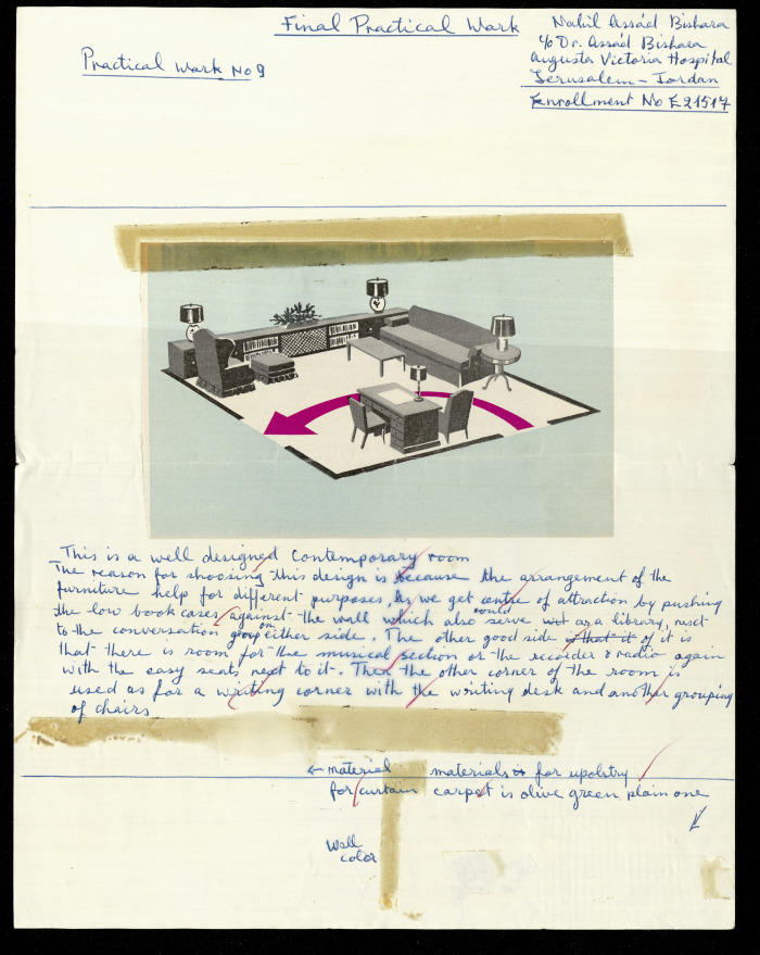 Modern Interior Design, a Praxis Project by Nahil Bishara, Chicago School of Interior Decoration, 1960-1964