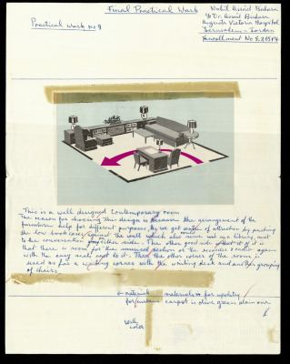 Modern Interior Design, a Praxis Project by Nahil Bishara, Chicago School of Interior Decoration, 1960-1964
