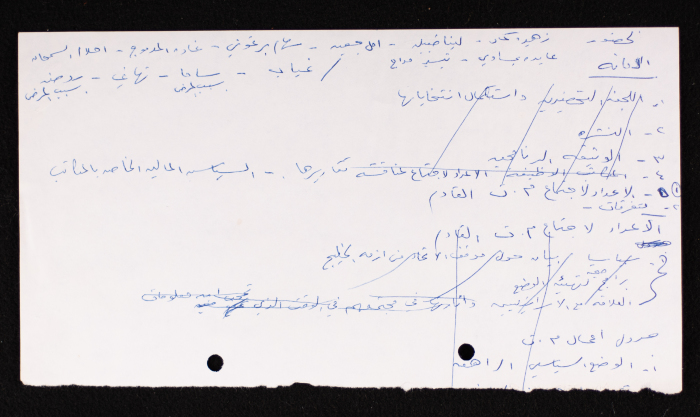 محضر اجتماع لاتحاد لجان العمل النسائي الفلسطيني 
