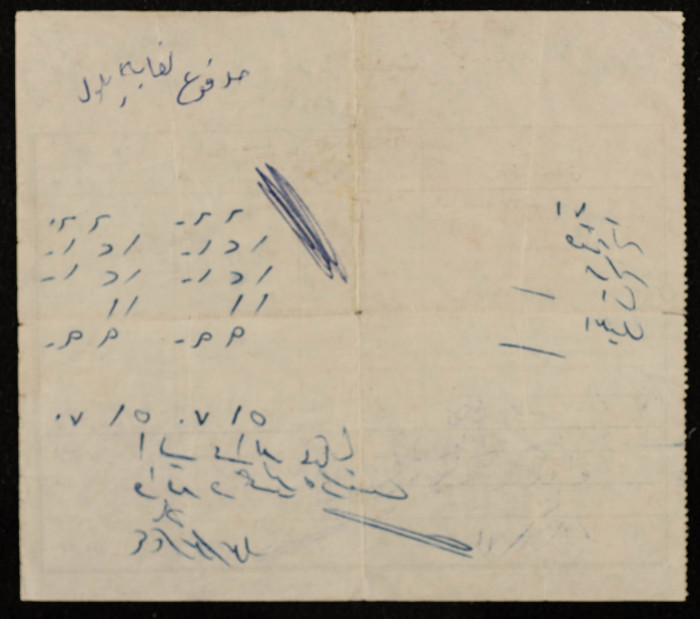 A Service Tax Receipt from Salfeet Municipality to Abdullah Afaneh, March 1973
