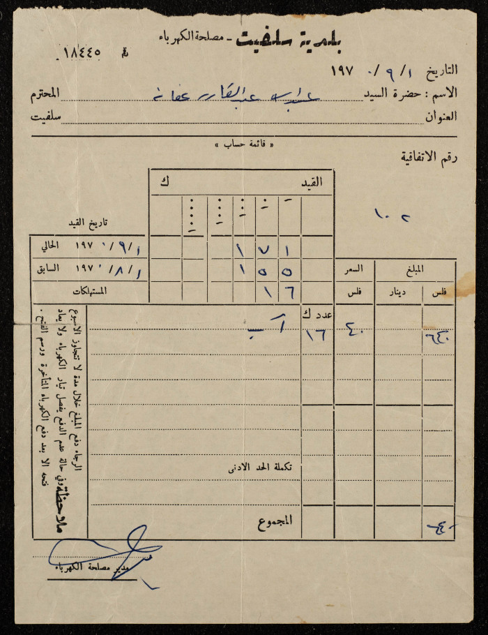 Electricity Undertaking Account Report