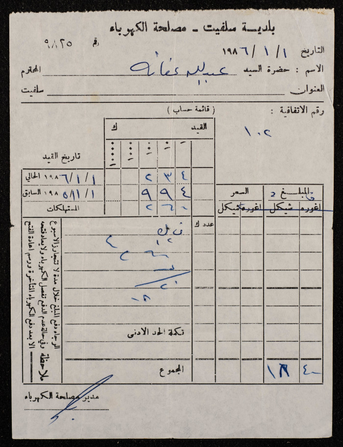 Electricity Undertaking Account Report