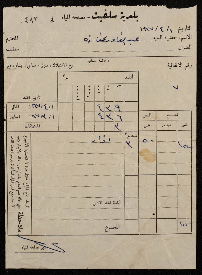 Water Undertaking Account Report