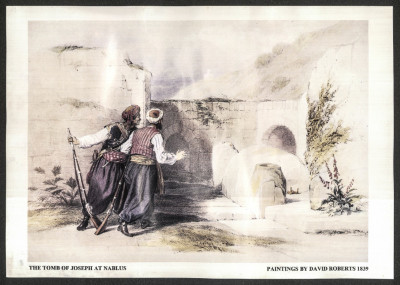 "The Tomb of Joseph at Nablus", a Poster by David Roberts, 1839 