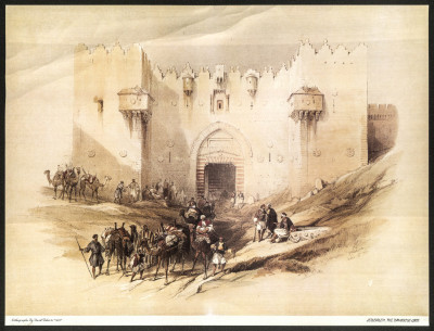 "Jerusalem, the Damascus Gate", a Poster by David Roberts, 1839