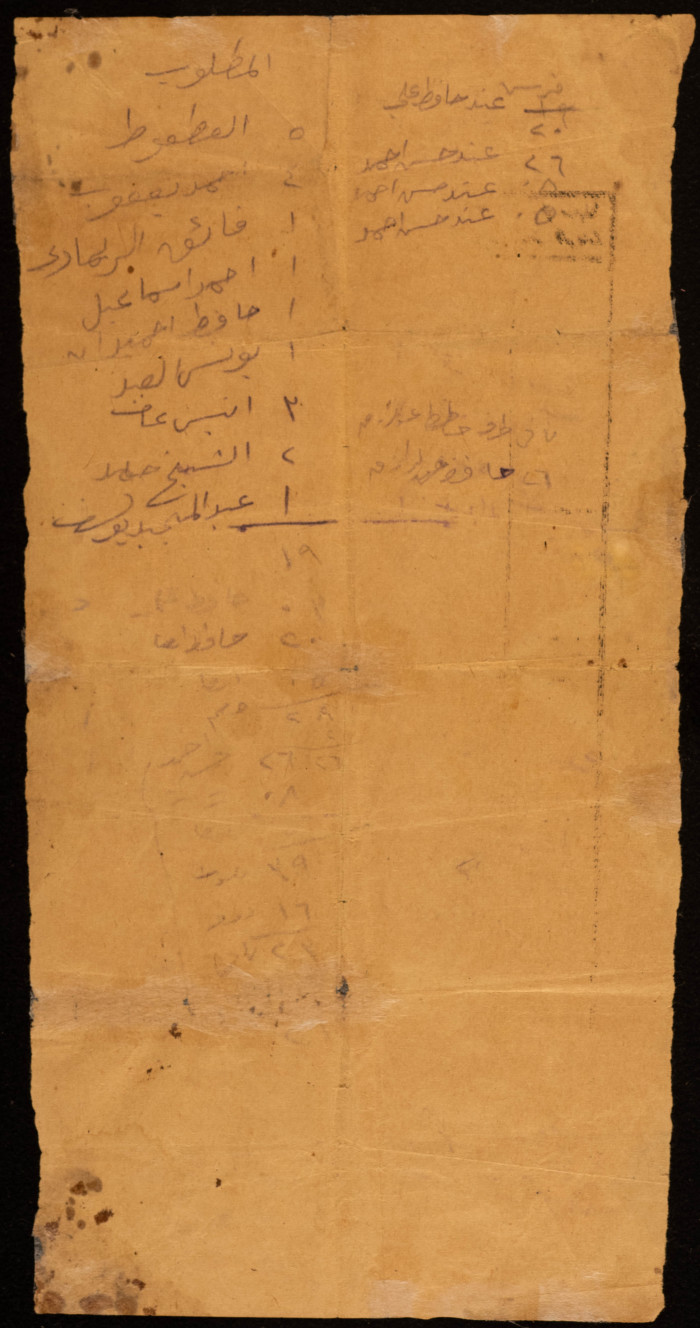 A List of the People Given Tax Receipts by Tax Collectors
