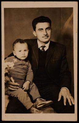 Mahmoud Thiab Zeid al-Kilani with his Son Motasem, 1970