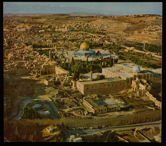 A Photograph of al-Aqsa Mosque and the Dome of the Rock on a Postcard 