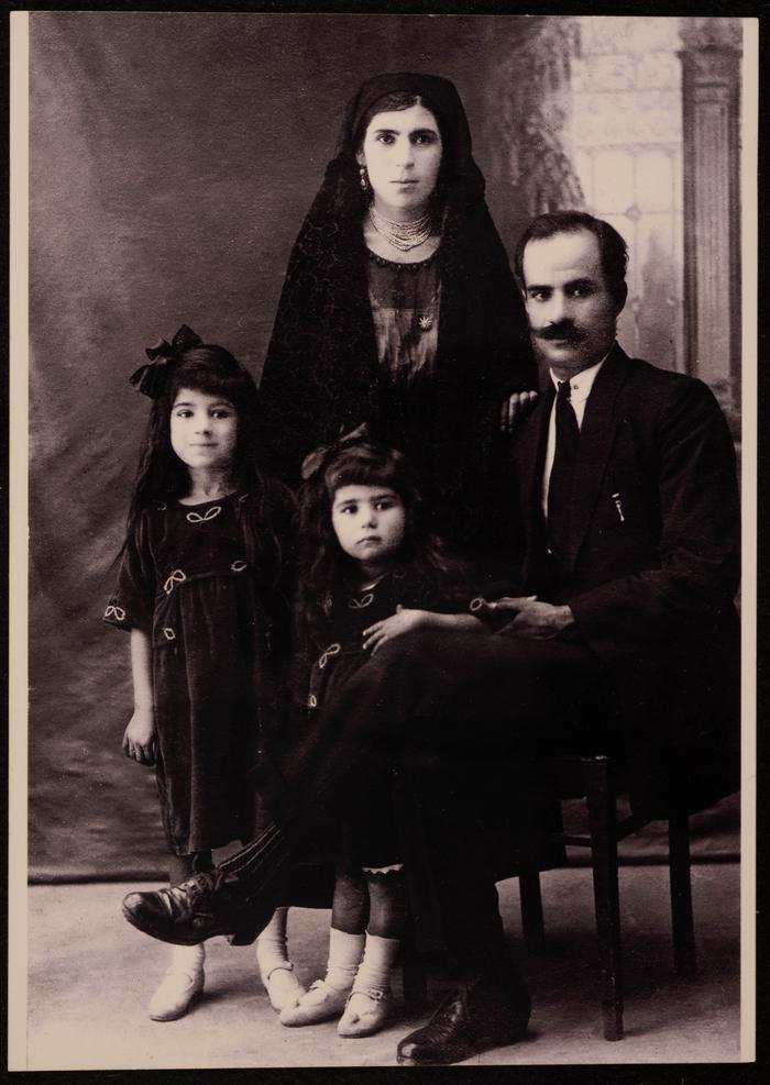 A Group Portrait of Fatima and Zaynab al-Muhib as Children with their Parents 