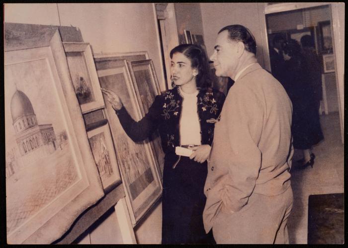 صورة جماعية لفاطمة المحب وسعد جمعة، 16 كانون الأول 1960