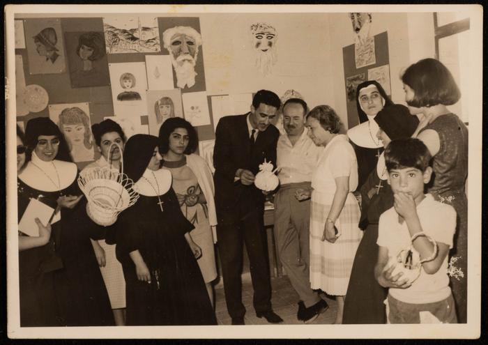 A Group Portrait at the Rosary Sisters School in Jerusalem
