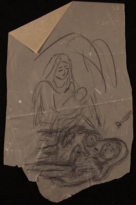 A Coal Drawing by Fatima al-Muhib