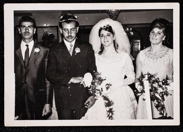 Malika Qare and Simone Karkar During their Wedding, 1970 