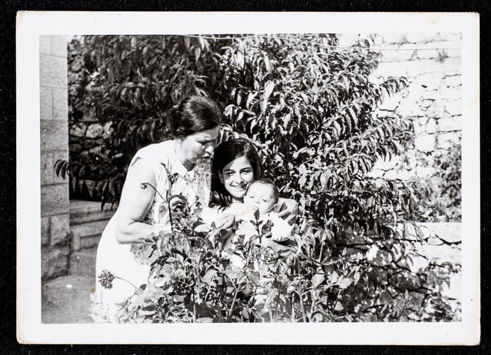 Naifa Qare and her Daughter Norma Karkar and Baby Iskandar, Ein Misbah- Ramallah