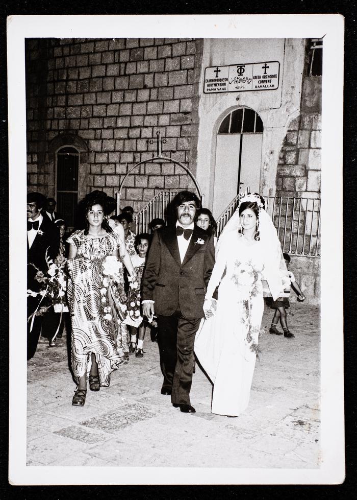 Khamis Qare and Rima Habash on their Wedding Day, Ramallah