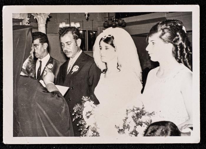 Malika Qare and Simone Karkar During their Wedding, 1970 