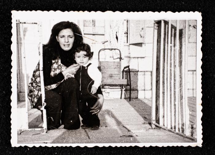 Emily Qare and Baby Iskandar at the Family House at al-Qddaira, Ramallah
