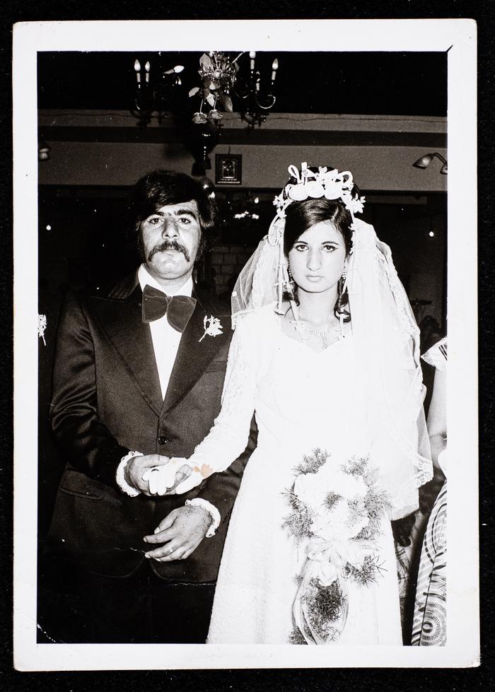 Khamis Qare and Rima Habash on their Wedding Day, Ramallah 