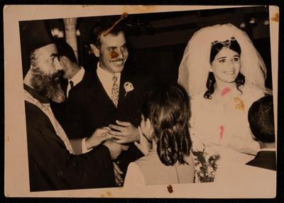 Malika Qare and Simone Mkarkar on their Wedding Day, Ramallah 
