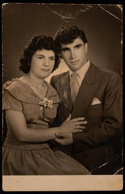 Najib Habash and Adele al-Asbah on their Engagement Day 