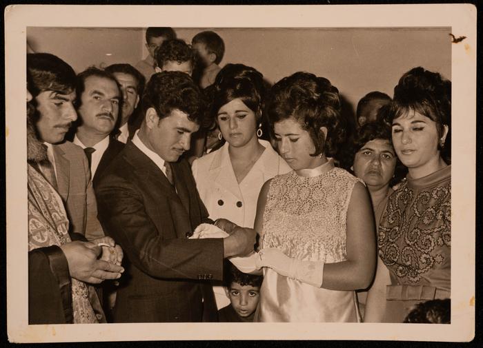Nicola Habash and Samir Asbah on their Engagement Day, Ramallah 